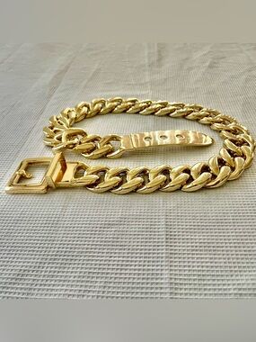 B-Low The Belt Women's Gold Chain Belt Wide Adjustable Buckle one size